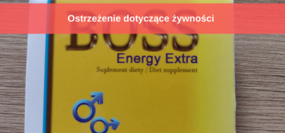Obecność niedozwolonej substancji: syldenafilu w produkcie pn. BOSS Energy Extra, suplement diety