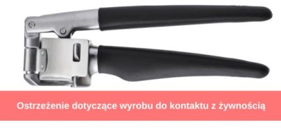 Ryzyko oderwania się drobnych kawałków metalu podczas użytkowania wyciskacza do czosnku