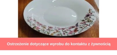 Wycofanie zestawu talerzy ze względu na migrację ołowiu