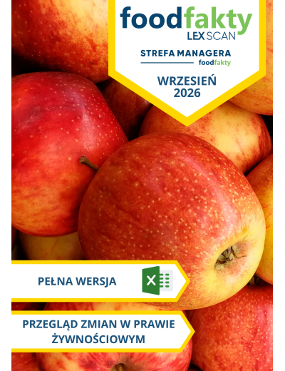 Pełna wersja: Przegląd zmian w przepisach prawa żywnościowego - wrzesień 2026