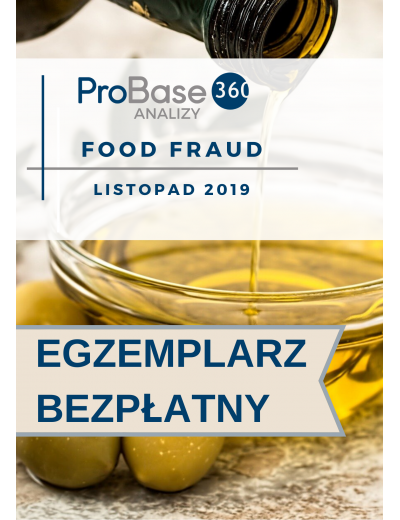 Egzemplarz darmowy - Analiza trendów ryzyka zafałszowania produktów żywnościowych Probase360 Analizy Food Fraud - listopad 2019