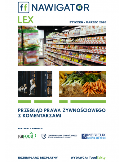 FoodFakty NAWIGATOR LEX - przegląd zmian w prawie żywnościowym I kwartał 2020