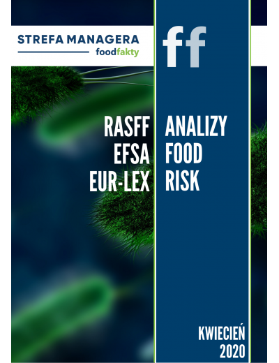 Analiza trendów ryzyka bezpieczeństwa produktów żywnościowych w UE - kwiecień 2020