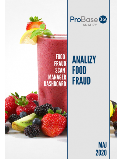 Analiza trendów ryzyka zafałszowania produktów żywnościowych Probase360 Analizy Food Fraud - maj 2020