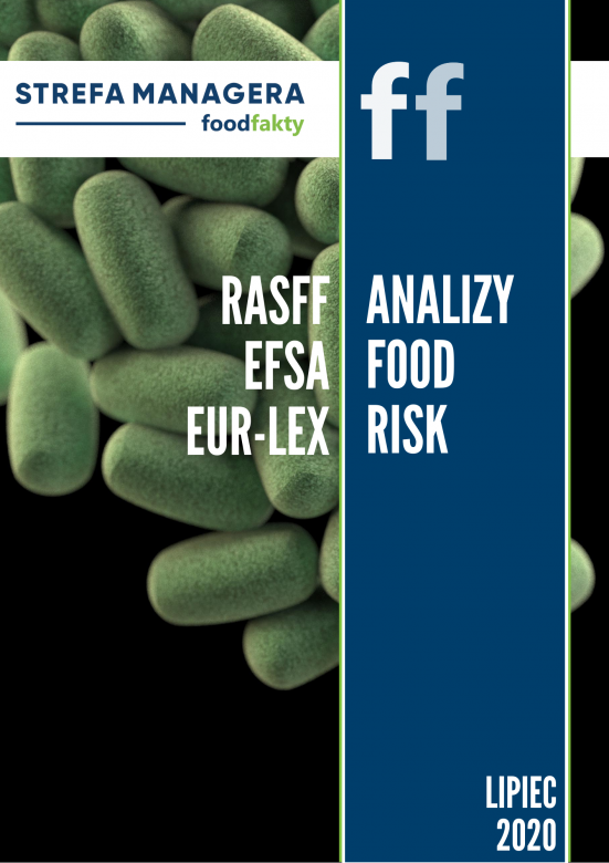 Analiza trendów ryzyka bezpieczeństwa produktów żywnościowych w EU - lipiec 2020