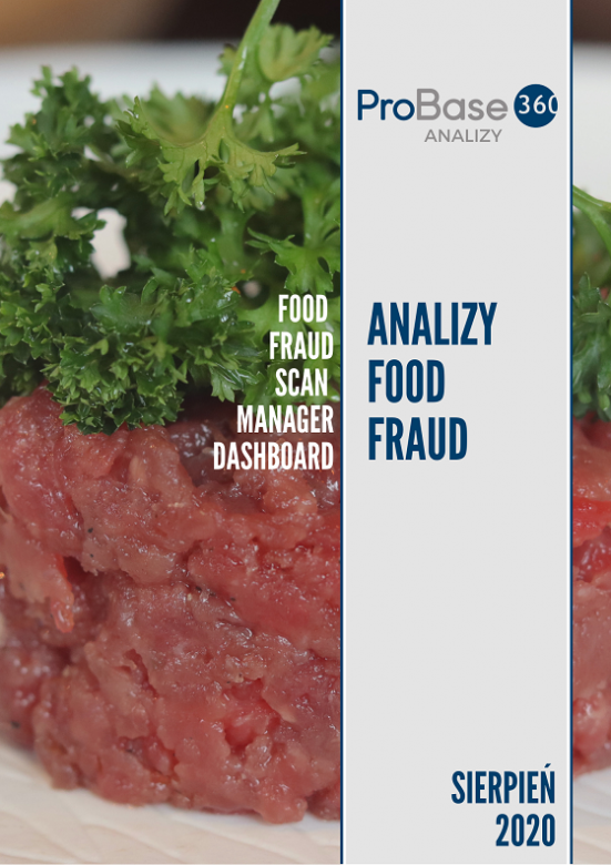 Analiza trendów ryzyka zafałszowania produktów żywnościowych Probase360 Analizy Food Fraud - sierpień 2020