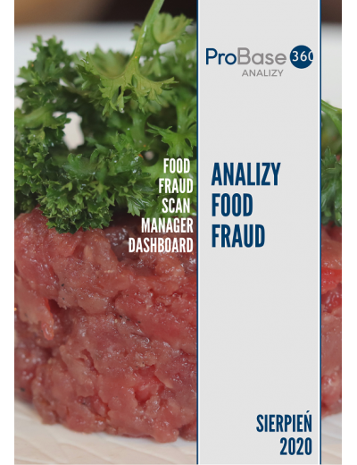 Analiza trendów ryzyka zafałszowania produktów żywnościowych Probase360 Analizy Food Fraud - sierpień 2020
