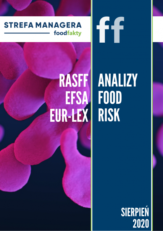 Analiza trendów ryzyka bezpieczeństwa produktów żywnościowych w EU - sierpień 2020