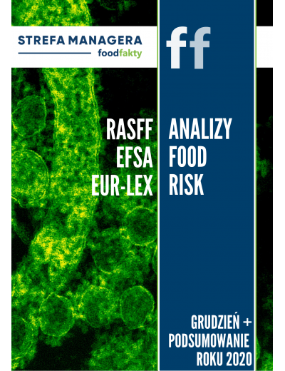 Analiza trendów ryzyka bezpieczeństwa produktów żywnościowych w EU - grudzień 2020