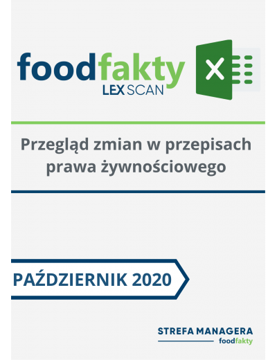 Pełna wersja: Przegląd zmian w przepisach prawa żywnościowego - październik 2020