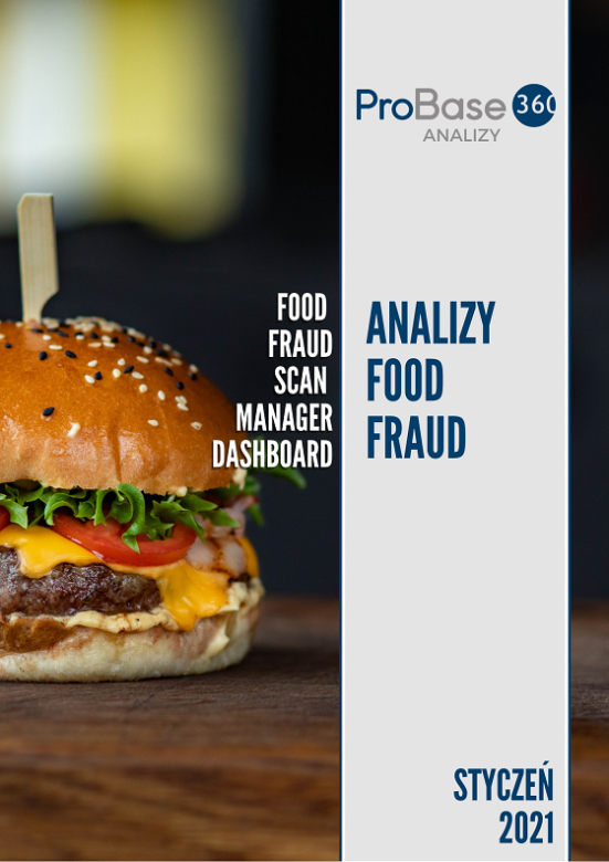 Analiza trendów ryzyka zafałszowania produktów żywnościowych Probase360 Analizy Food Fraud - styczeń 2021