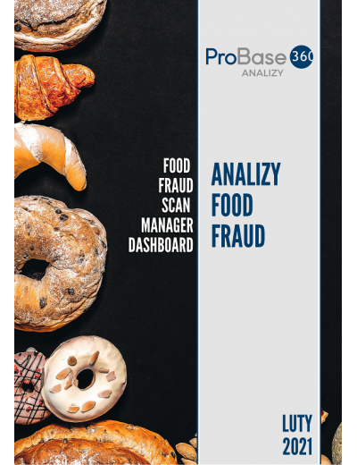 Analiza trendów ryzyka zafałszowania produktów żywnościowych Probase360 Analizy Food Fraud - luty 2021