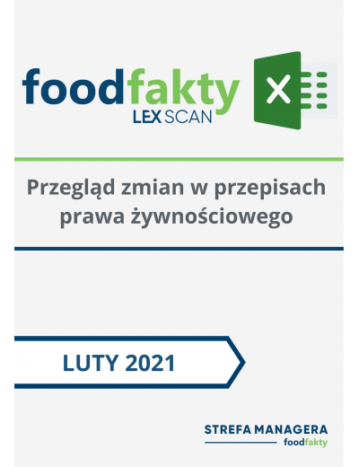 Pełna wersja: Przegląd zmian w przepisach prawa żywnościowego - luty 2021