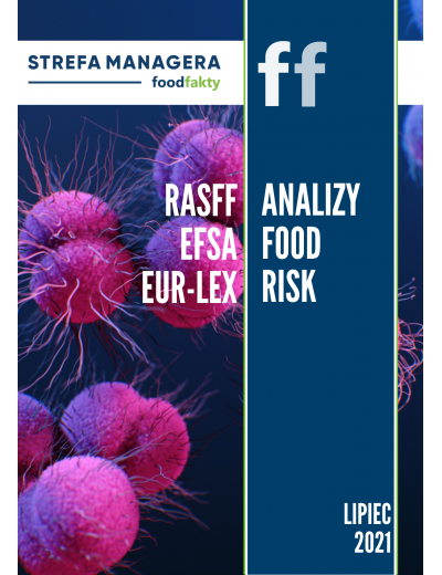 Analiza trendów ryzyka bezpieczeństwa produktów żywnościowych w EU - lipiec 2021