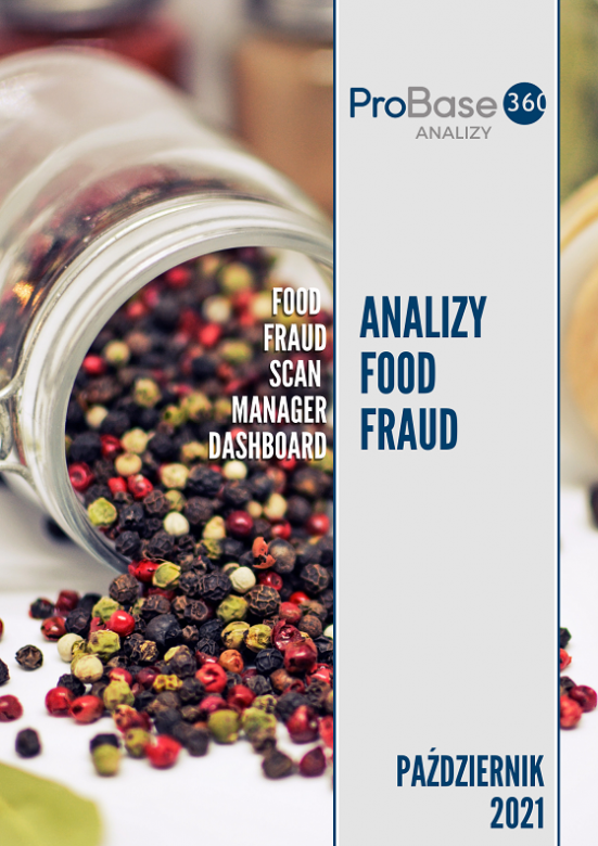 Analiza trendów ryzyka zafałszowania produktów żywnościowych Probase360 Analizy Food Fraud - październik 2021