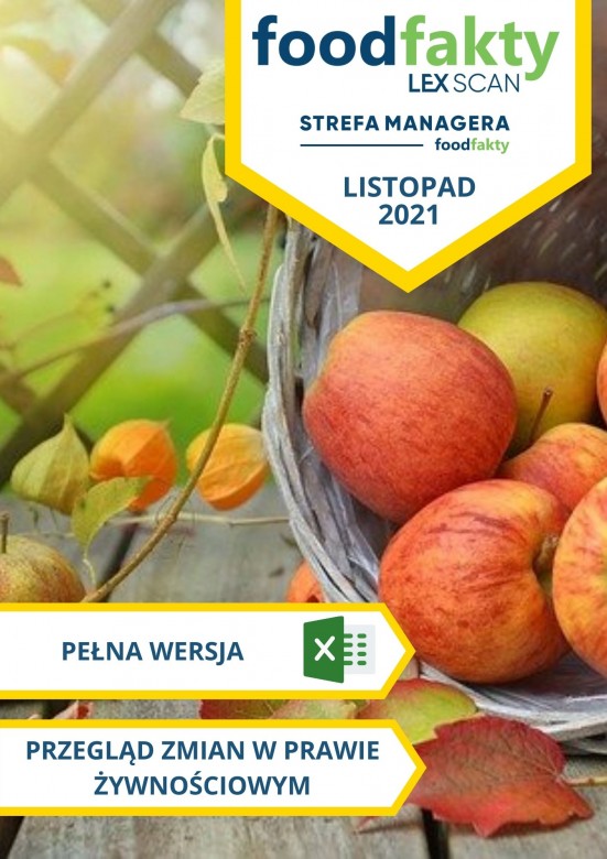 Pełna wersja: Przegląd zmian w przepisach prawa żywnościowego - listopad 2021
