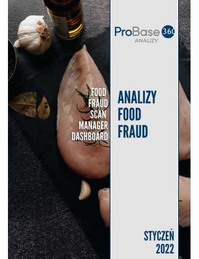 Analiza trendów ryzyka zafałszowania produktów żywnościowych Probase360 Analizy Food Fraud - styczeń 2022