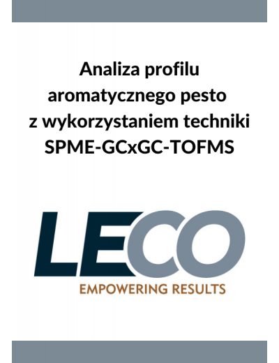 Analiza profilu aromatycznego pesto  z wykorzystaniem techniki SPME-GCxGC-TOFMS