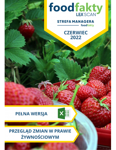 Pełna wersja: Przegląd zmian w przepisach prawa żywnościowego - czerwiec 2022
