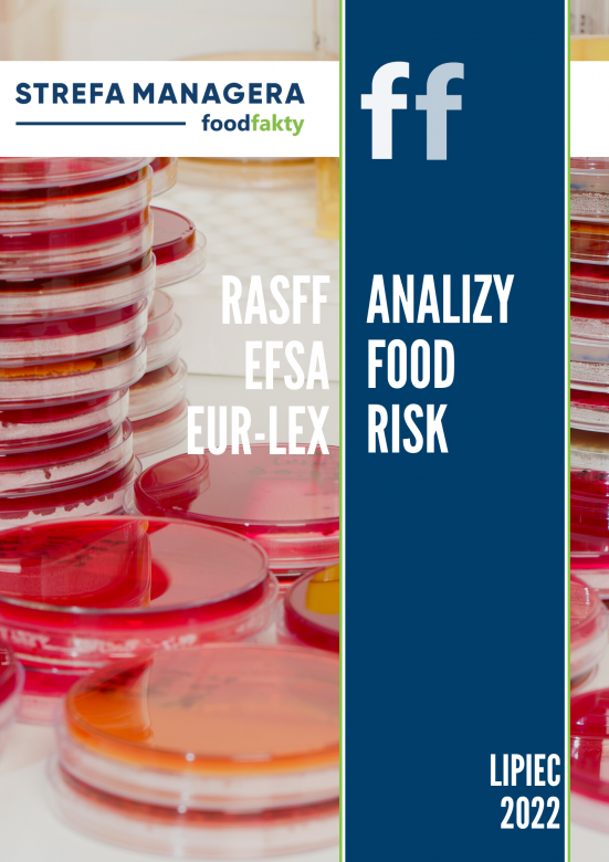 Analiza trendów ryzyka bezpieczeństwa produktów żywnościowych w EU - lipiec 2022