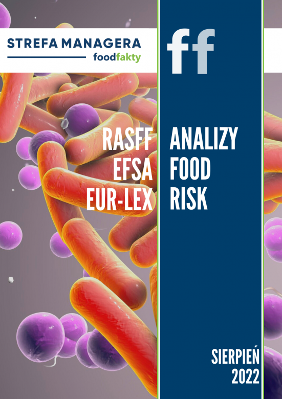Analiza trendów ryzyka bezpieczeństwa produktów żywnościowych w EU - sierpień 2022