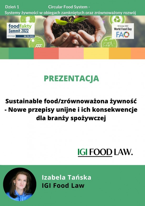 eFORUM - FoodFakty Summit 2022 - 04.10.2022 - IGI Food Law