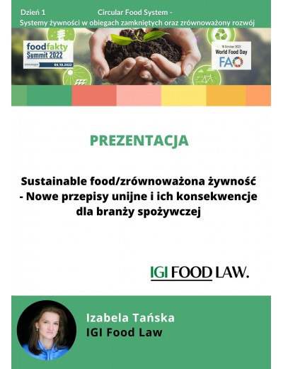 eFORUM - FoodFakty Summit 2022 - 04.10.2022 - IGI Food Law