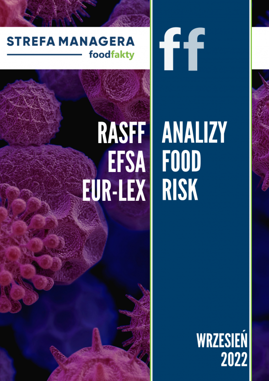 Analiza trendów ryzyka bezpieczeństwa produktów żywnościowych w EU - wrzesień 2022