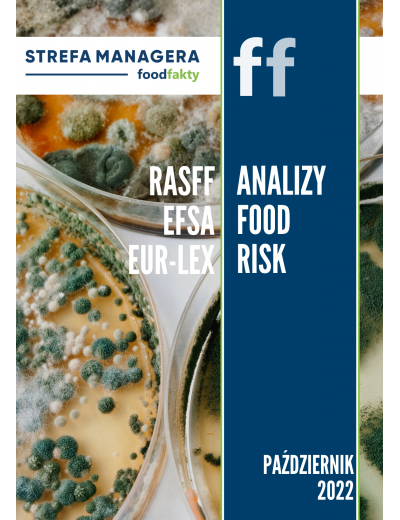 Analiza trendów ryzyka bezpieczeństwa produktów żywnościowych w EU - październik 2022