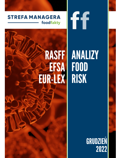Analiza trendów ryzyka bezpieczeństwa produktów żywnościowych w EU - grudzień 2022