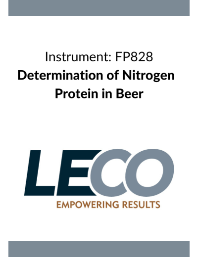 Nota aplikacyjna FP828 - Determination of Nitrogen/Protein in Beer