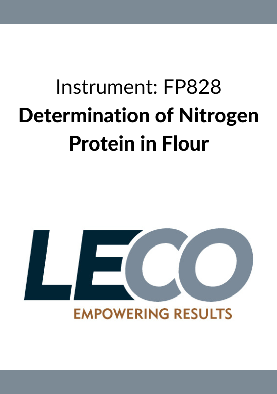 Nota aplikacyjna FP828 - Determination of Nitrogen/Protein in Flour
