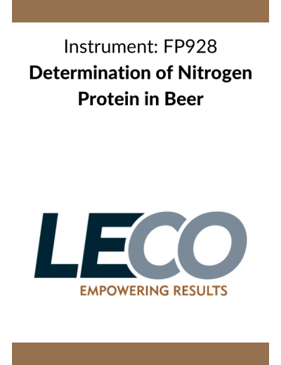Nota aplikacyjna FP928 - Determination of Nitrogen/Protein in Beer