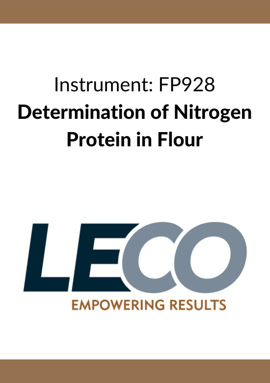 Nota aplikacyjna FP928 - Determination of Nitrogen/Protein in Flour