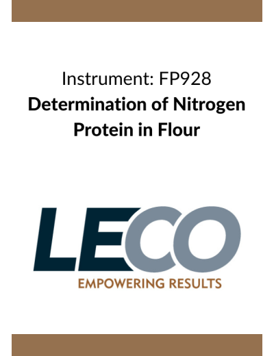 Nota aplikacyjna FP928 - Determination of Nitrogen/Protein in Flour