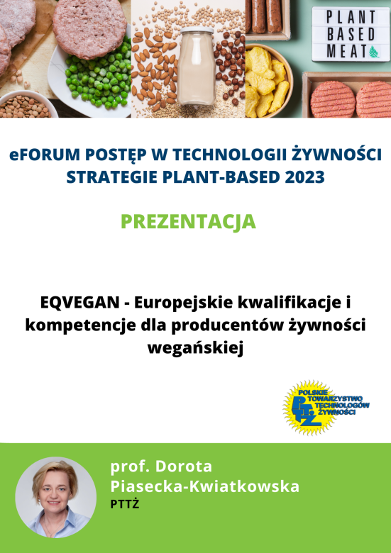 POSTĘP W TECHNOLOGII ŻYWNOŚCI - STRATEGIE PLANT-BASED 2023 - prezentacja PTTŻ