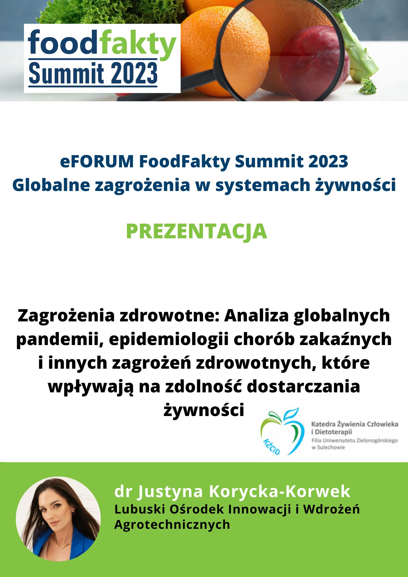 FoodFakty Summit Globalne i rosnące zagrożenia w systemach żywności - prezentacja LOIiWA