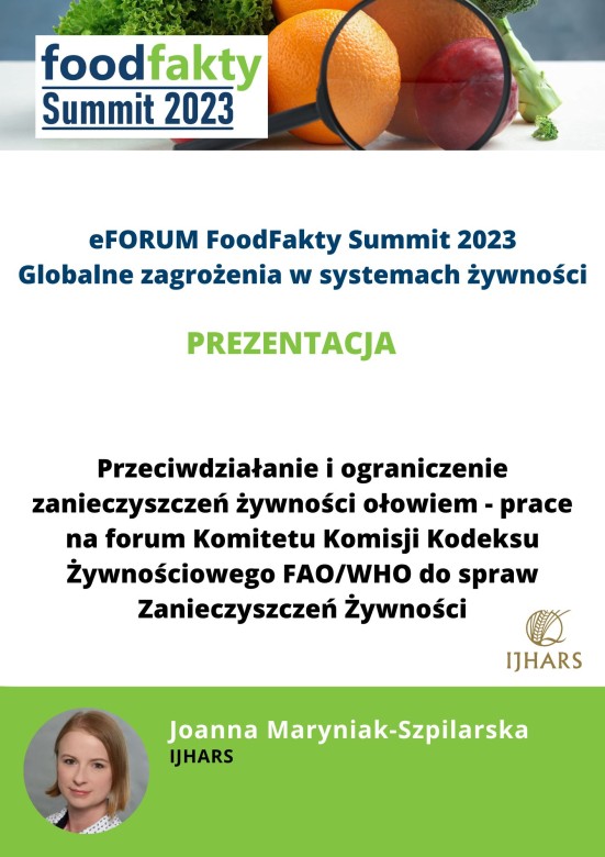 FoodFakty Summit Globalne i rosnące zagrożenia w systemach żywności - prezentacja IJHARS