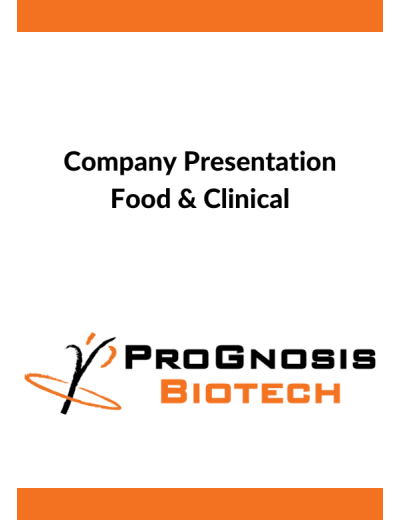 Company Presentation Food & Clinical