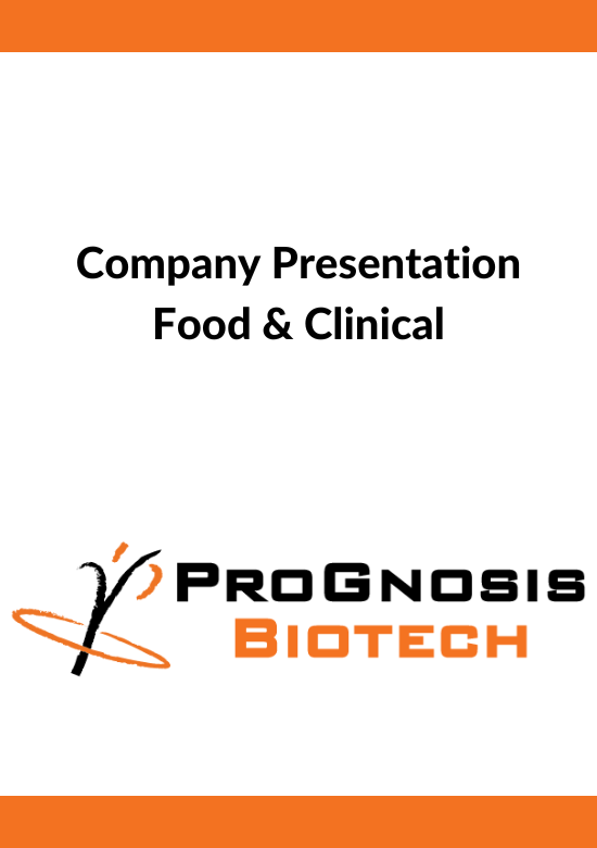 Company Presentation Food & Clinical