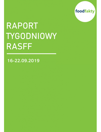 Raport tygodniowy RASFF - 16-22.09.2019