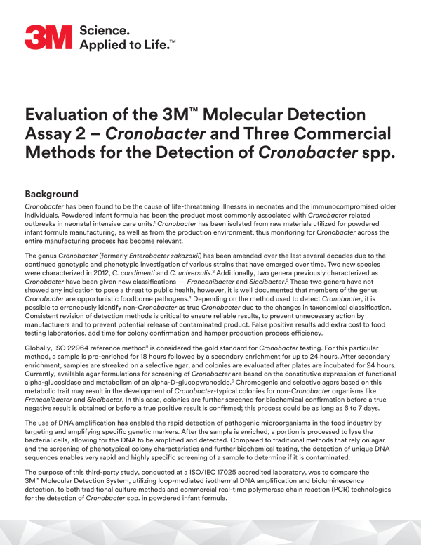 Metody wykrywania bakterii Cronobacter spp.