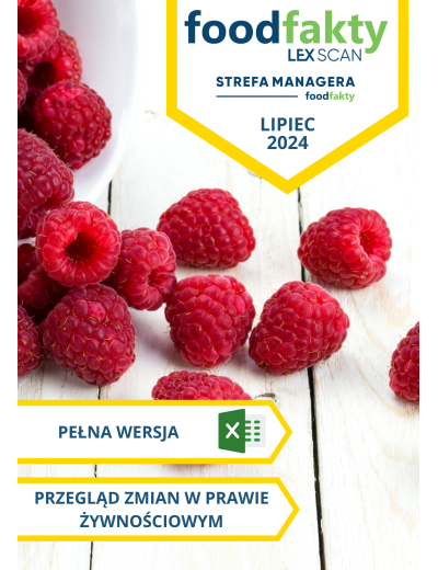 Pełna wersja: Przegląd zmian w przepisach prawa żywnościowego - lipiec 2024