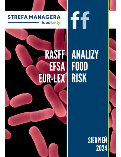Analiza trendów ryzyka bezpieczeństwa produktów żywnościowych w EU - sierpień 2024
