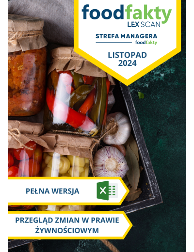 Pełna wersja: Przegląd zmian w przepisach prawa żywnościowego - listopad 2024