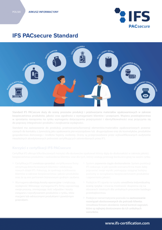 IFS PACsecure Standard - Arkusz Informacyjny