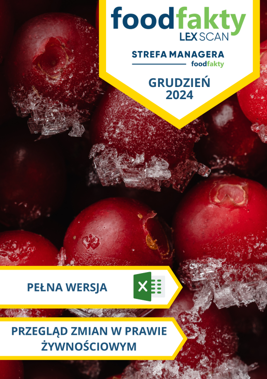 Pełna wersja: Przegląd zmian w przepisach prawa żywnościowego - grudzień 2024