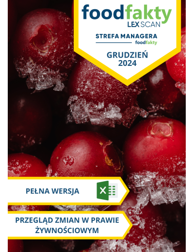 Pełna wersja: Przegląd zmian w przepisach prawa żywnościowego - grudzień 2024