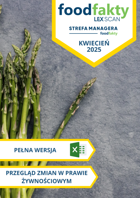 Pełna wersja: Przegląd zmian w przepisach prawa żywnościowego - kwiecień 2025