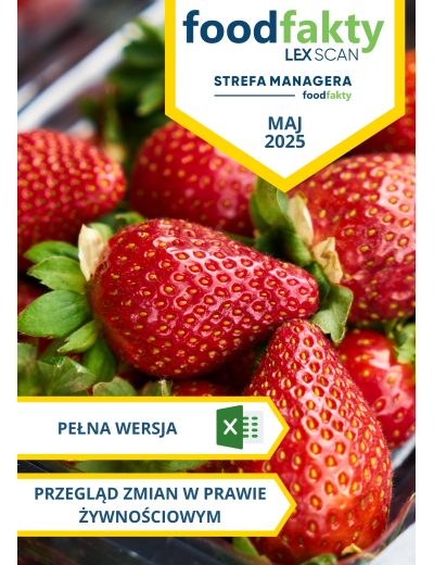 Pełna wersja: Przegląd zmian w przepisach prawa żywnościowego - maj 2025